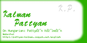 kalman pattyan business card